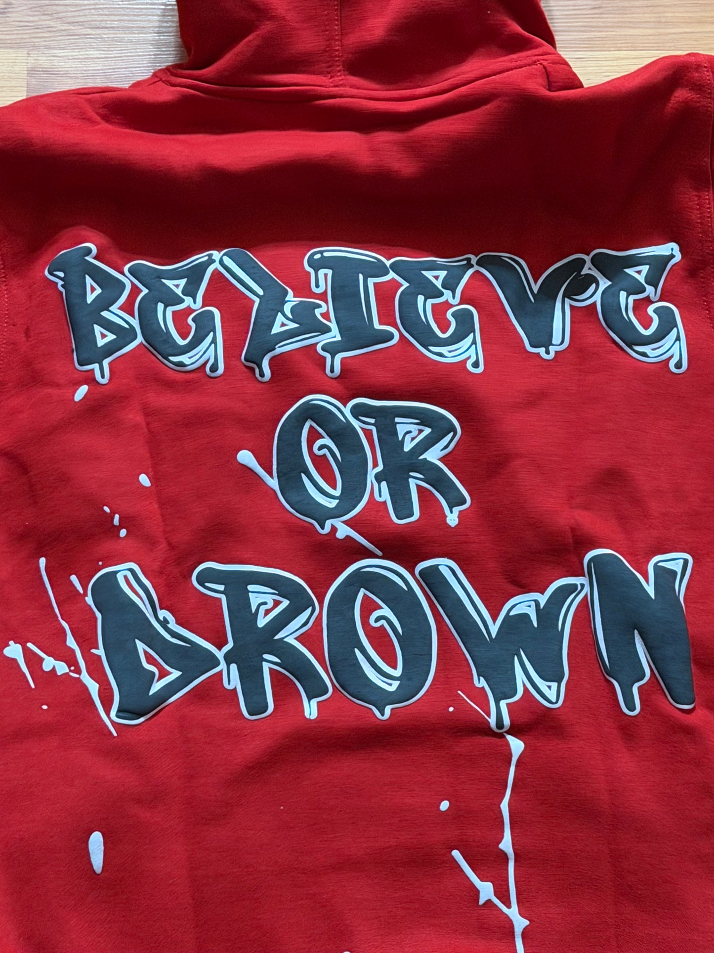 Red “splash” Hoodie