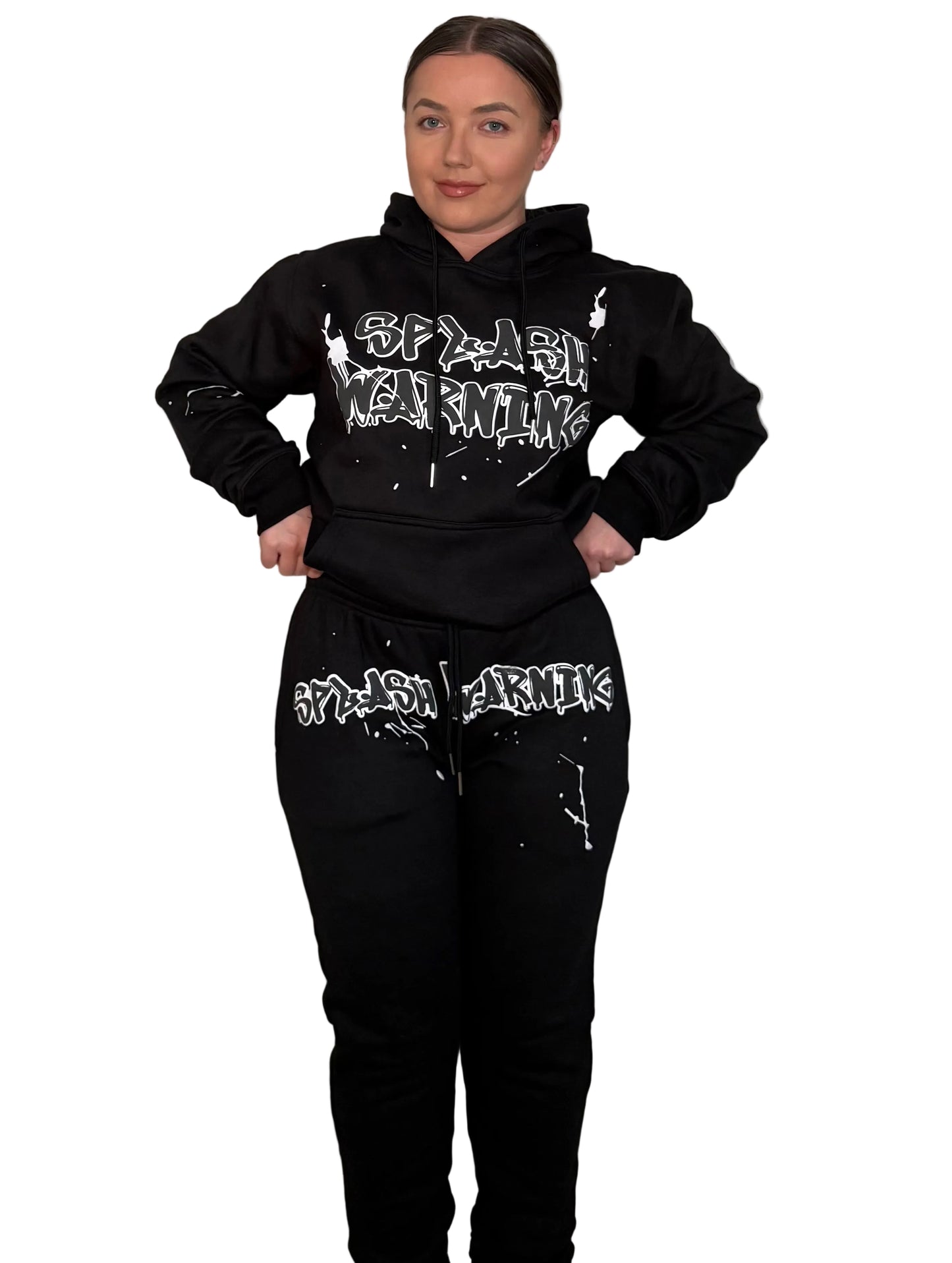 Black “Splash” Pull Over Hoodie