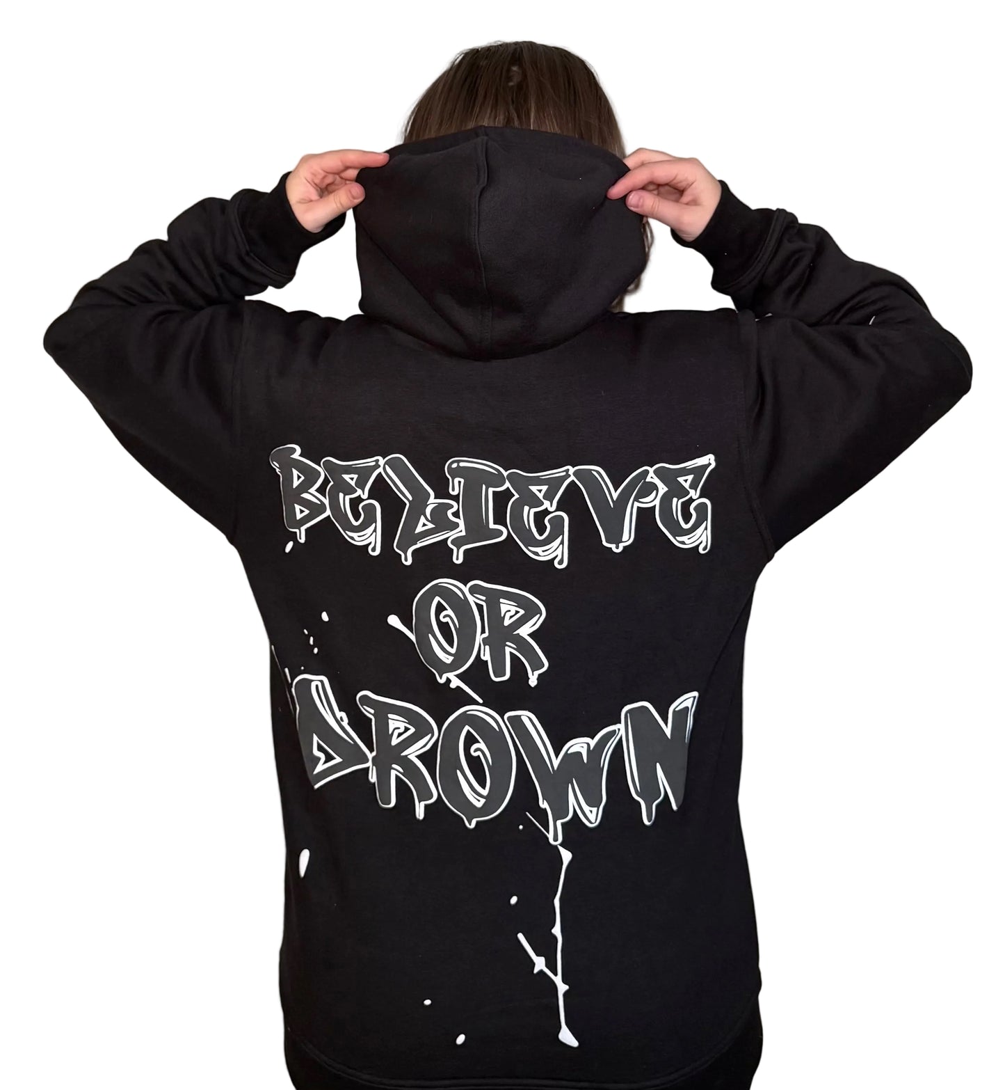 Black “Splash” Pull Over Hoodie