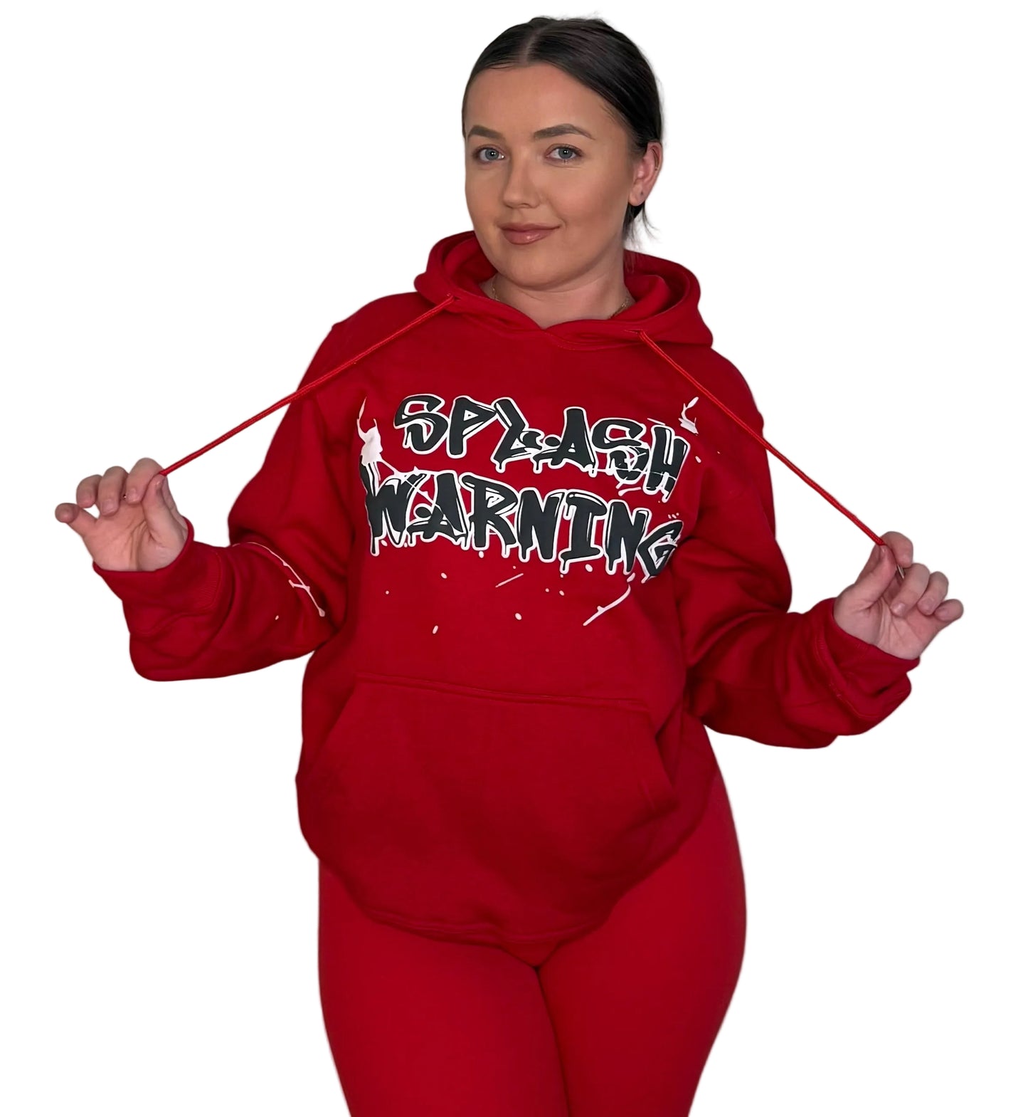 Red “splash” Hoodie