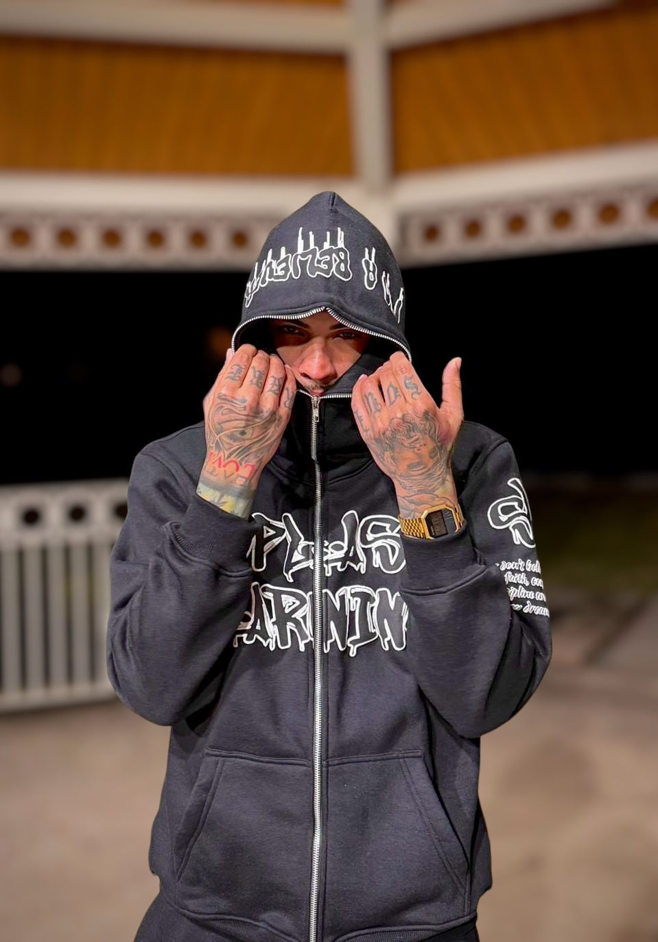 (Pre order)Black I’m a Believer Full Zip Hoodie