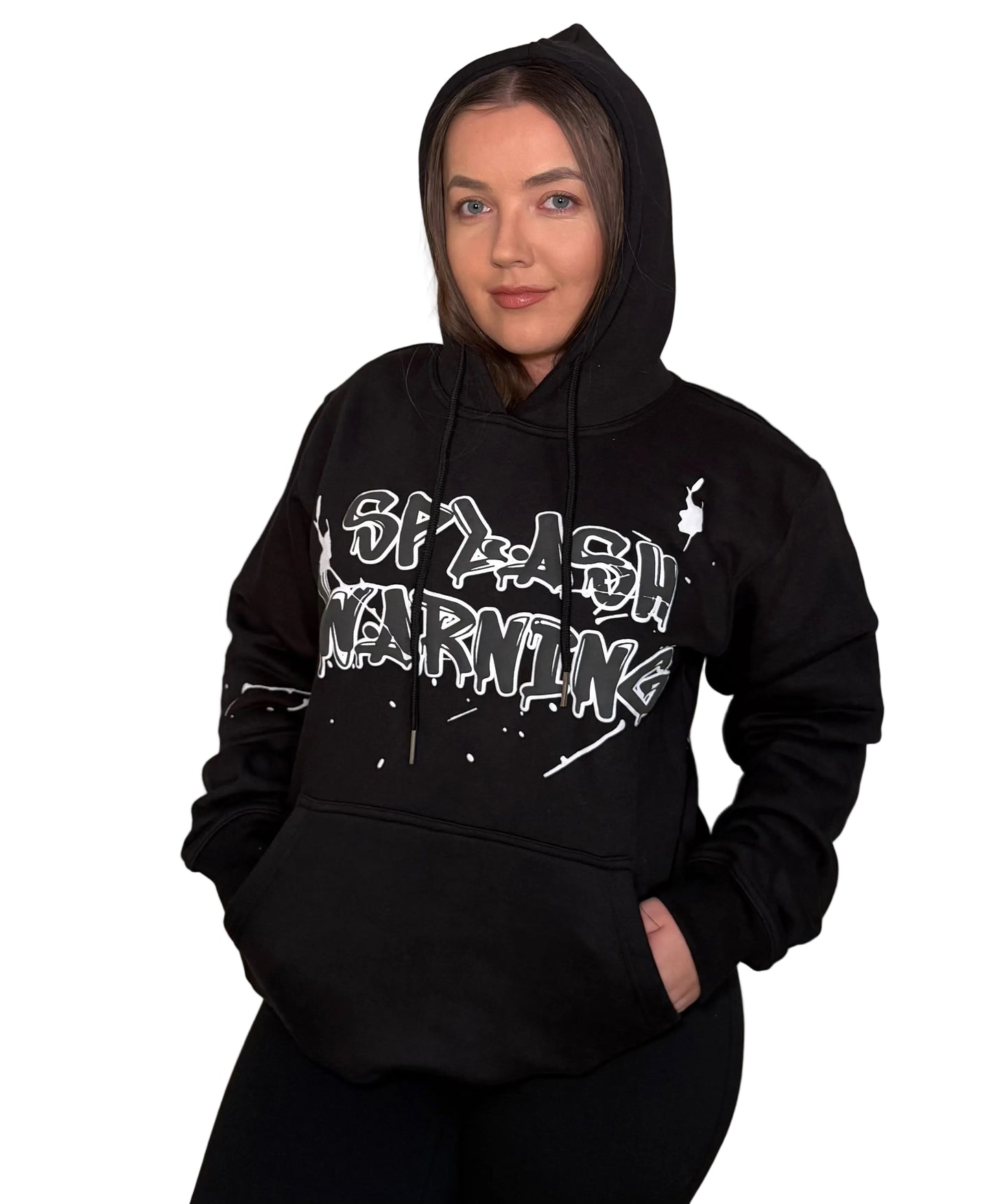 Black “Splash” Pull Over Hoodie