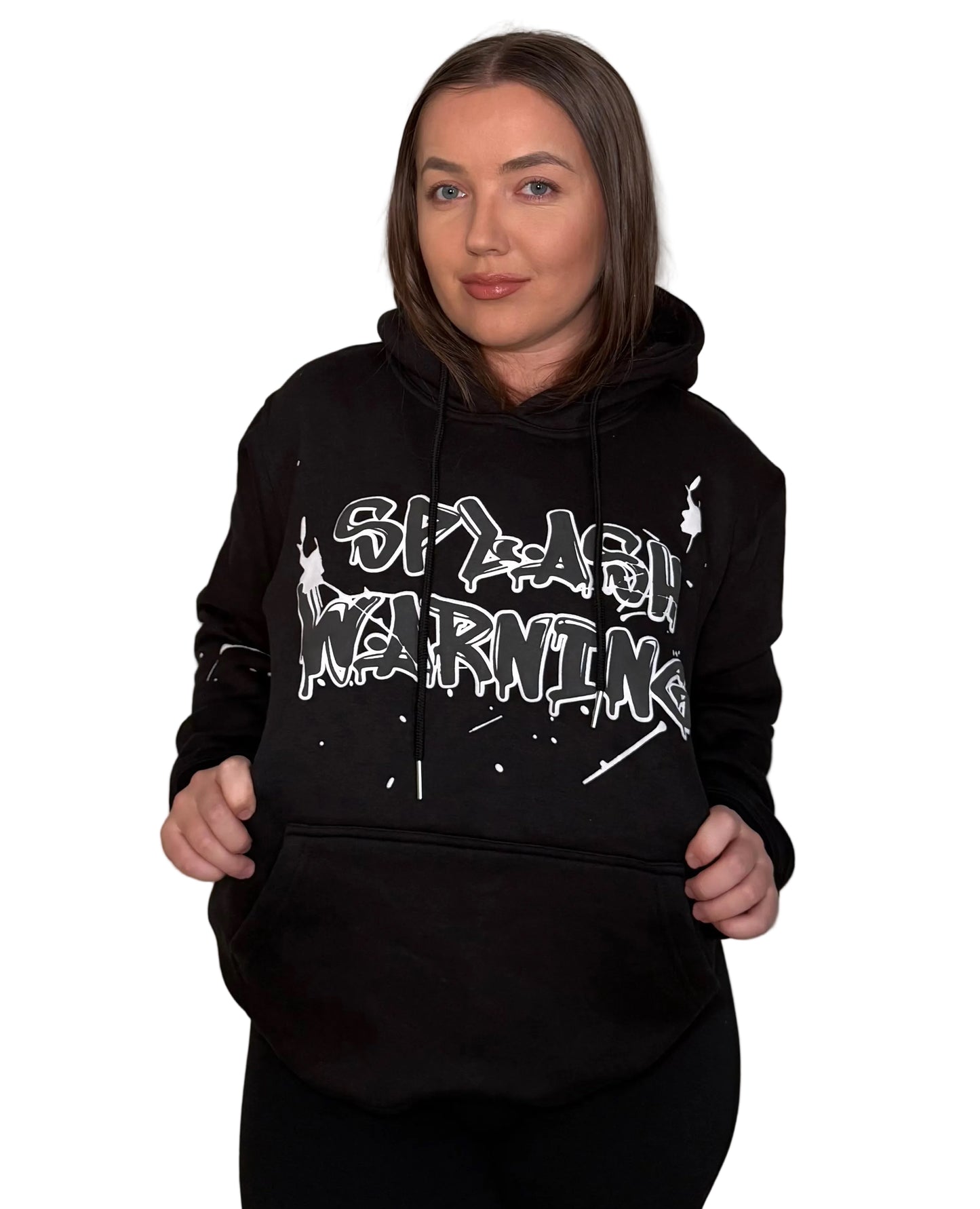 Black “Splash” Pull Over Hoodie