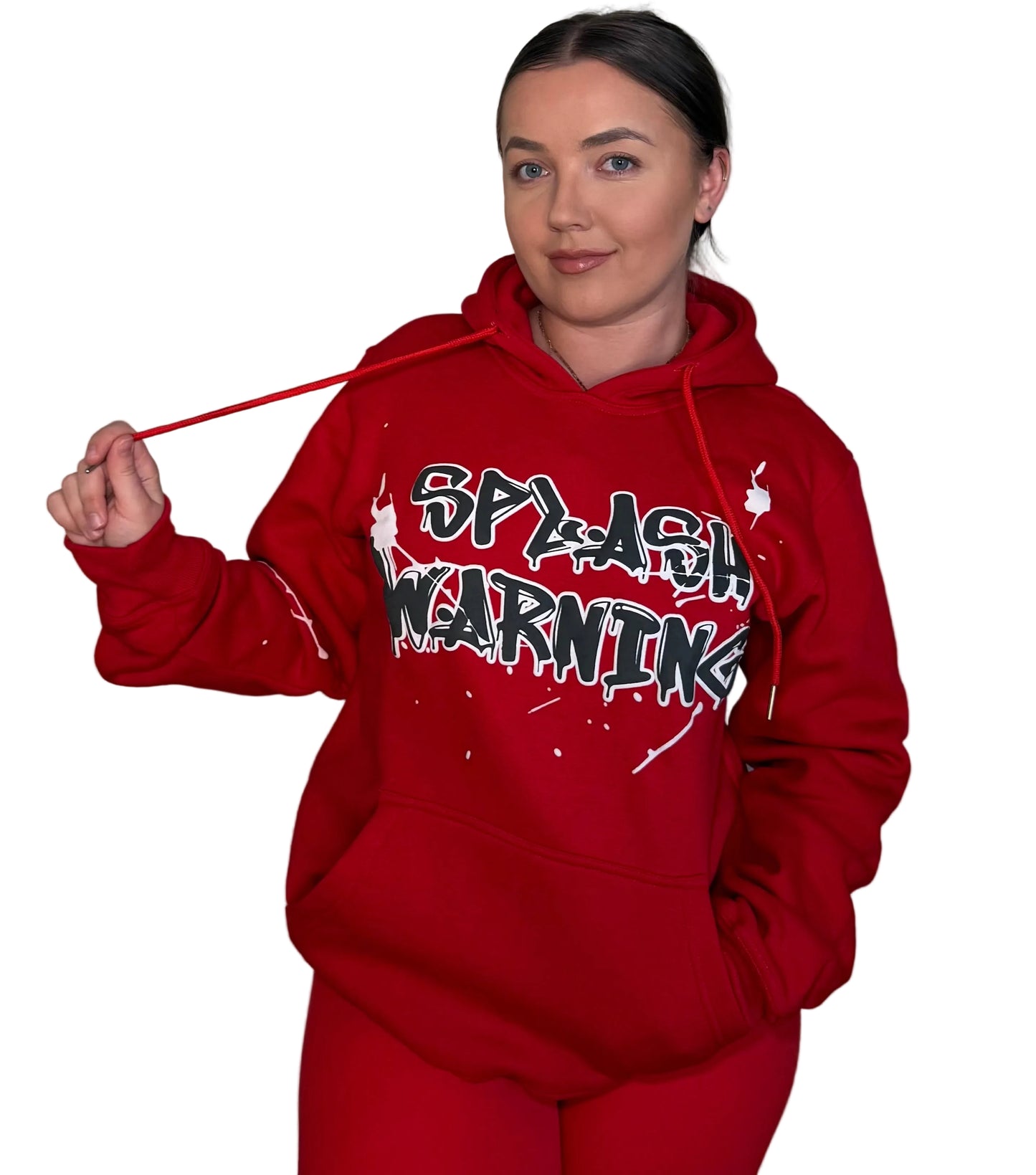 Red “splash” Hoodie