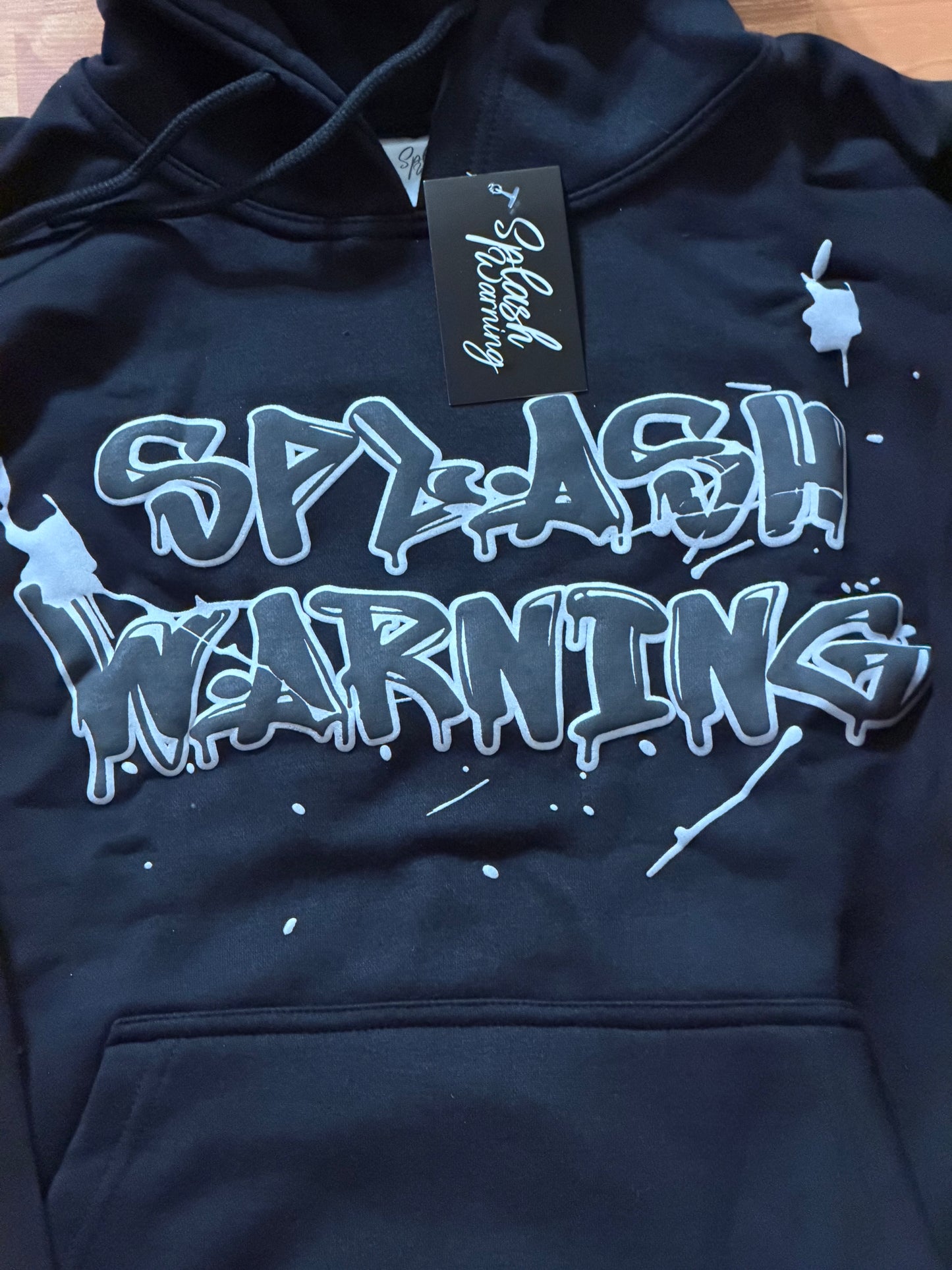 Black “Splash” Pull Over Hoodie